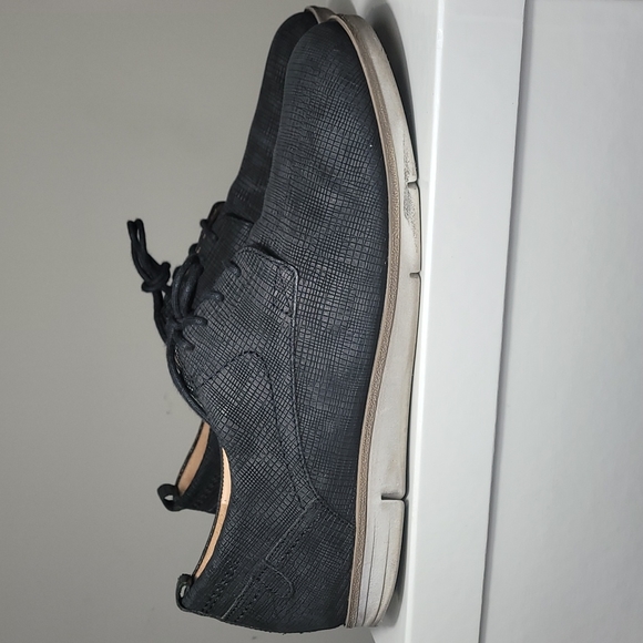 Ganter Gabriel gray plain toe embossed leather shoes size 9.5G - Picture 2 of 7